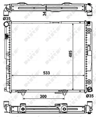 Radiator, engine cooling (53785)