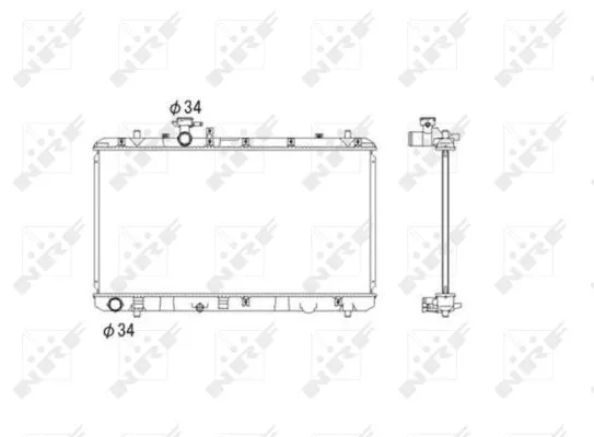 Radiator, engine cooling (53581)
