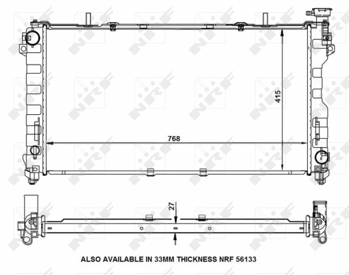 Radiator, engine cooling (53156)