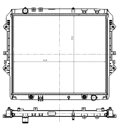 Radiator, engine cooling (550032)