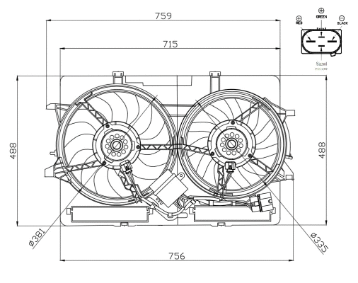 Fan, engine cooling (47938)