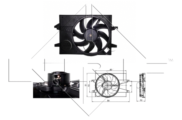 Fan, engine cooling (47007)