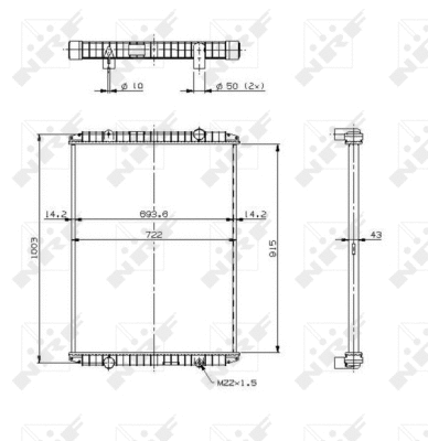Radiator, engine cooling (509707)