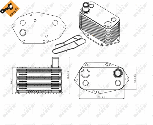 Oil Cooler, engine oil (31307)