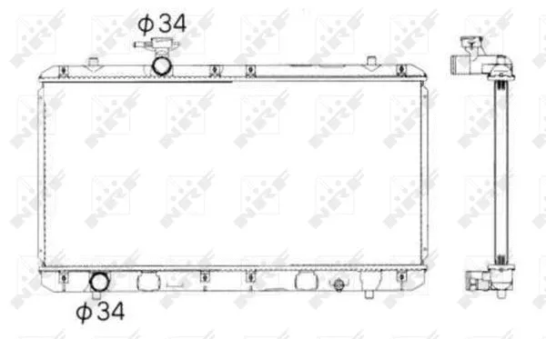 Radiator, engine cooling (53428)