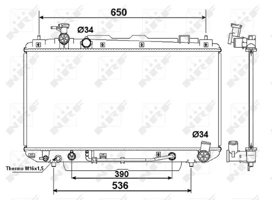 Radiator, engine cooling (58415)