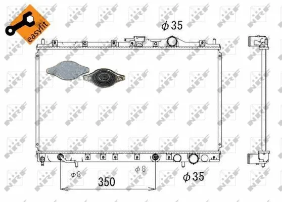 Radiator, engine cooling (53304)