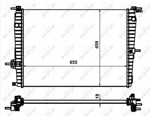 Radiator, engine cooling (53011)