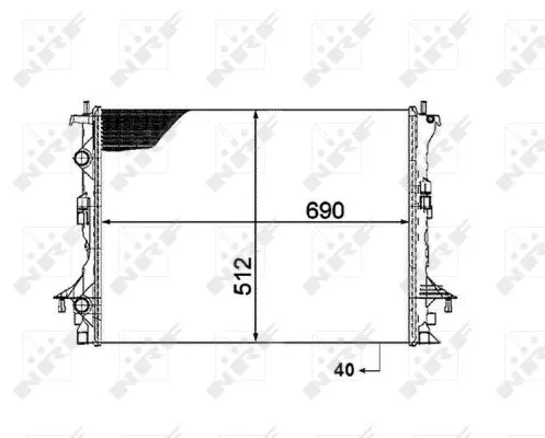 Radiator, engine cooling (53820)