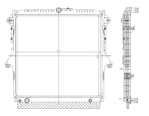Radiator, engine cooling (560001)