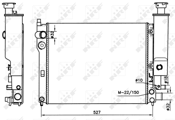 Radiator, engine cooling (58776)