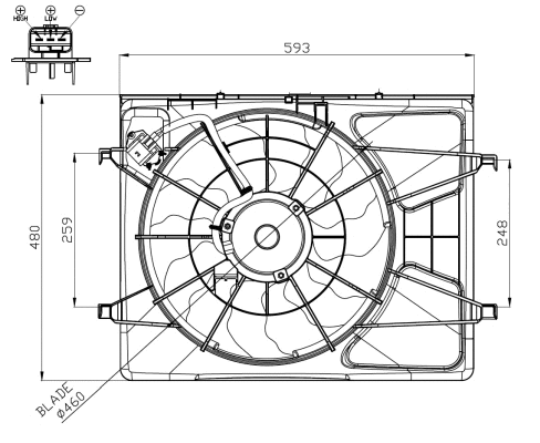 Fan, engine cooling (47958)