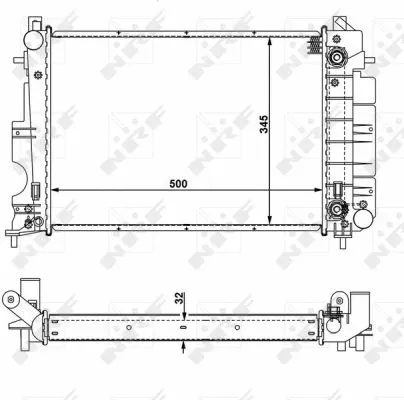 Radiator, engine cooling (58109)