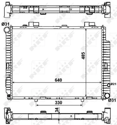 Radiator, engine cooling (53784)
