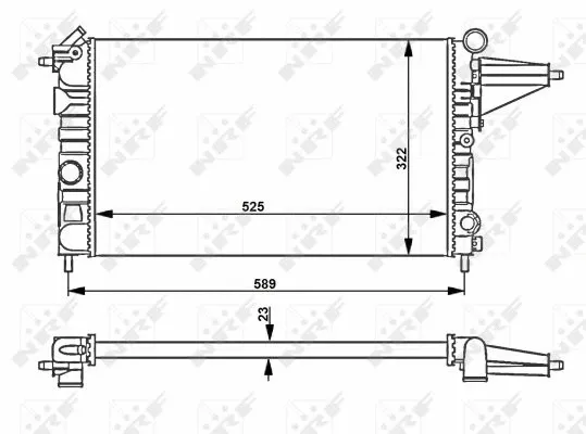 Radiator, engine cooling (58775)