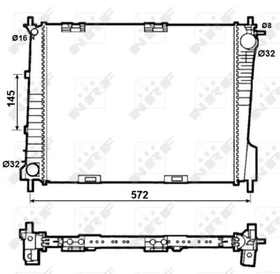 Radiator, engine cooling (53077)