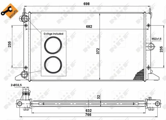 Radiator, engine cooling