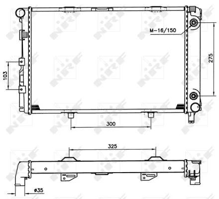 Radiator, engine cooling (516580)