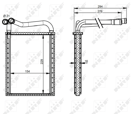 Heat Exchanger, interior heating (54339)