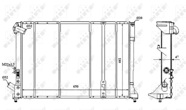 Radiator, engine cooling (58059)