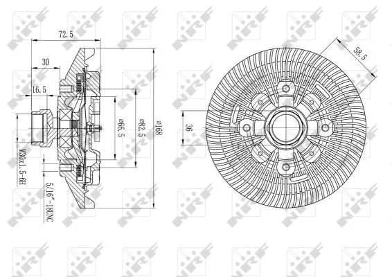 Clutch, radiator fan