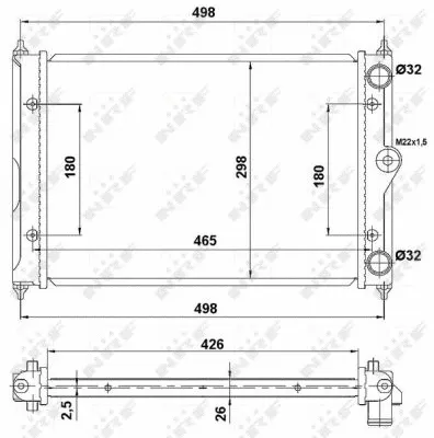Radiator, engine cooling (519505)