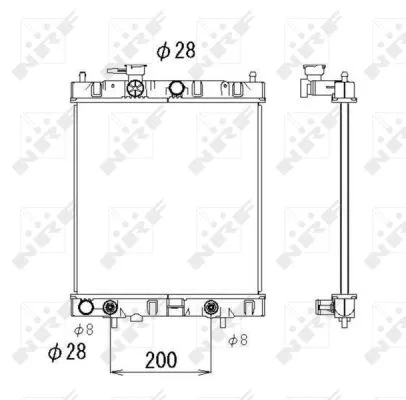 Radiator, engine cooling (53510)