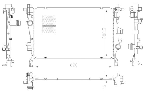 Radiator, engine cooling