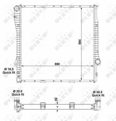Radiator, engine cooling (55328)