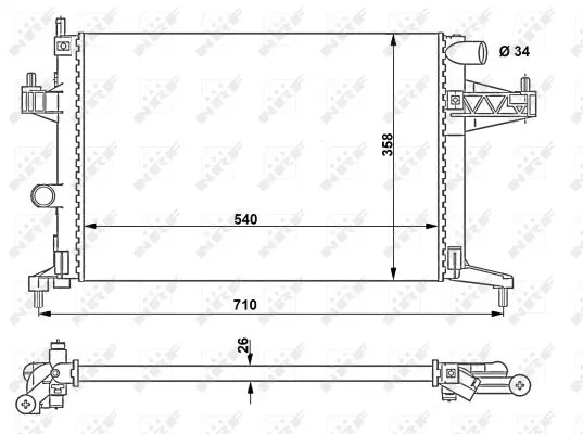 Radiator, engine cooling