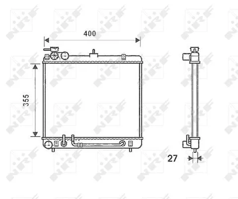 Radiator, engine cooling (53256)