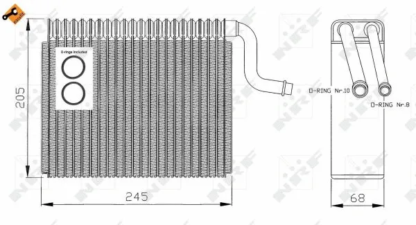 Evaporator, air conditioning