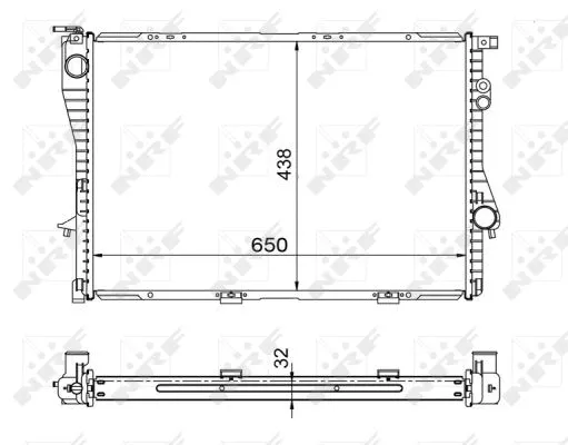 Radiator, engine cooling (53722)