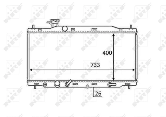 Radiator, engine cooling (58456)
