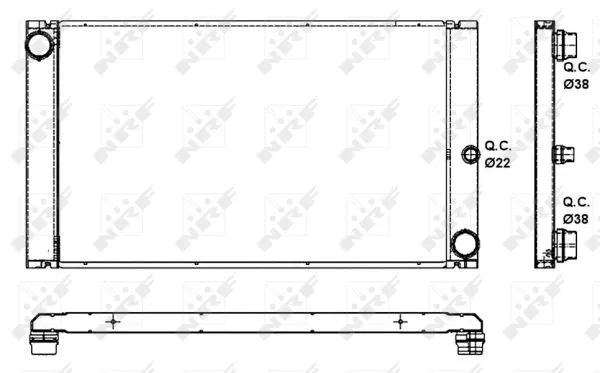 Radiator, engine cooling (53091)