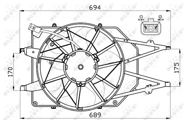 Fan, engine cooling