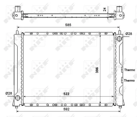 Radiator, engine cooling (55425)