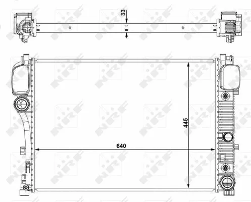 Radiator, engine cooling (53839)