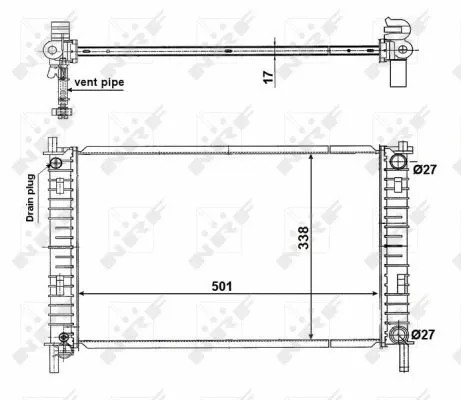 Radiator, engine cooling (56134)
