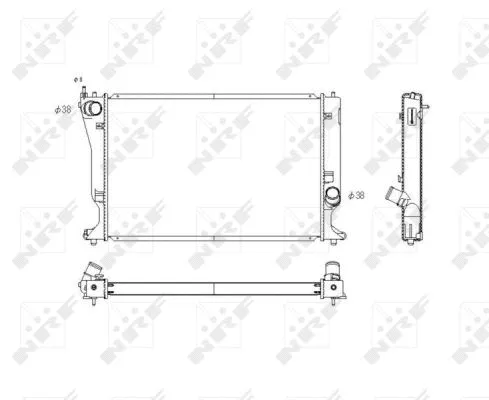 Radiator, engine cooling (53768)