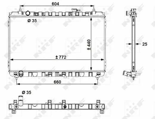 Radiator, engine cooling (53056)