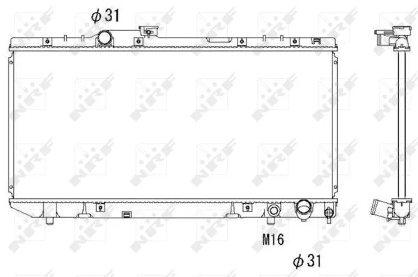 Radiator, engine cooling (58238)