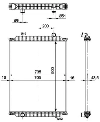 Radiator, engine cooling (509700)