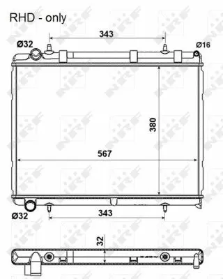 Radiator, engine cooling