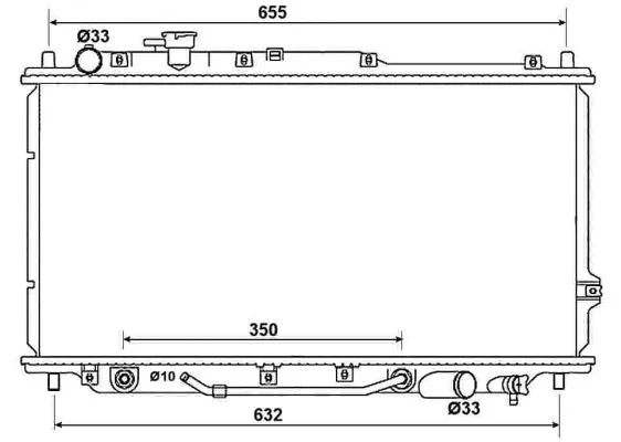 Radiator, engine cooling (53033)