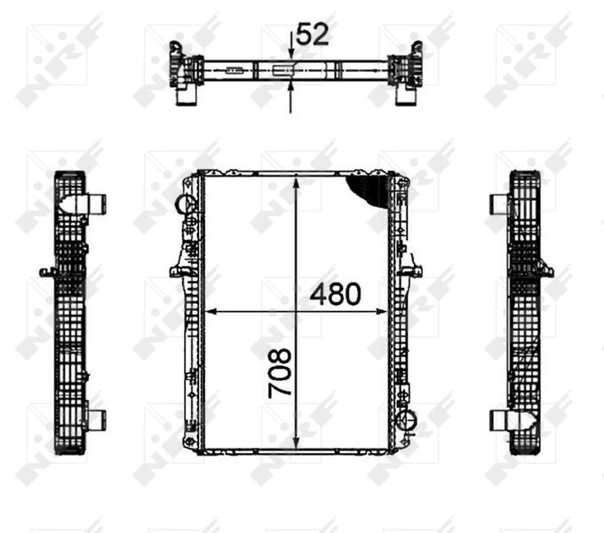 Radiator, engine cooling (53859)