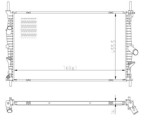 Radiator, engine cooling (59293)