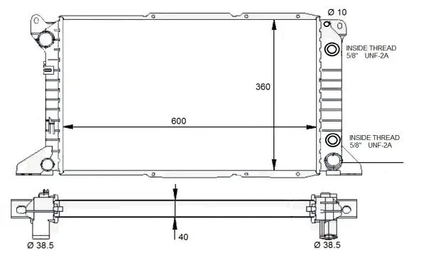Radiator, engine cooling (59132)