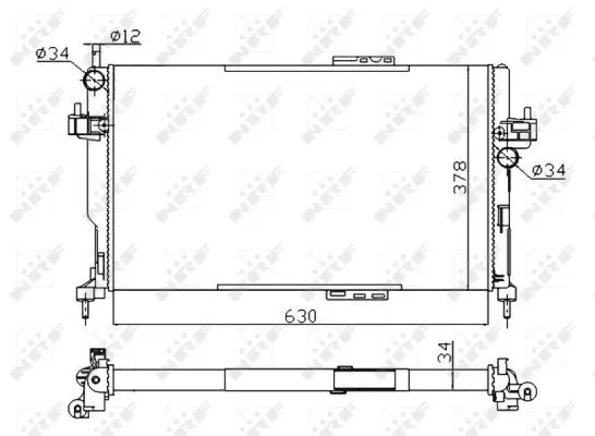 Radiator, engine cooling (58282A)