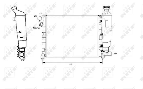 Radiator, engine cooling